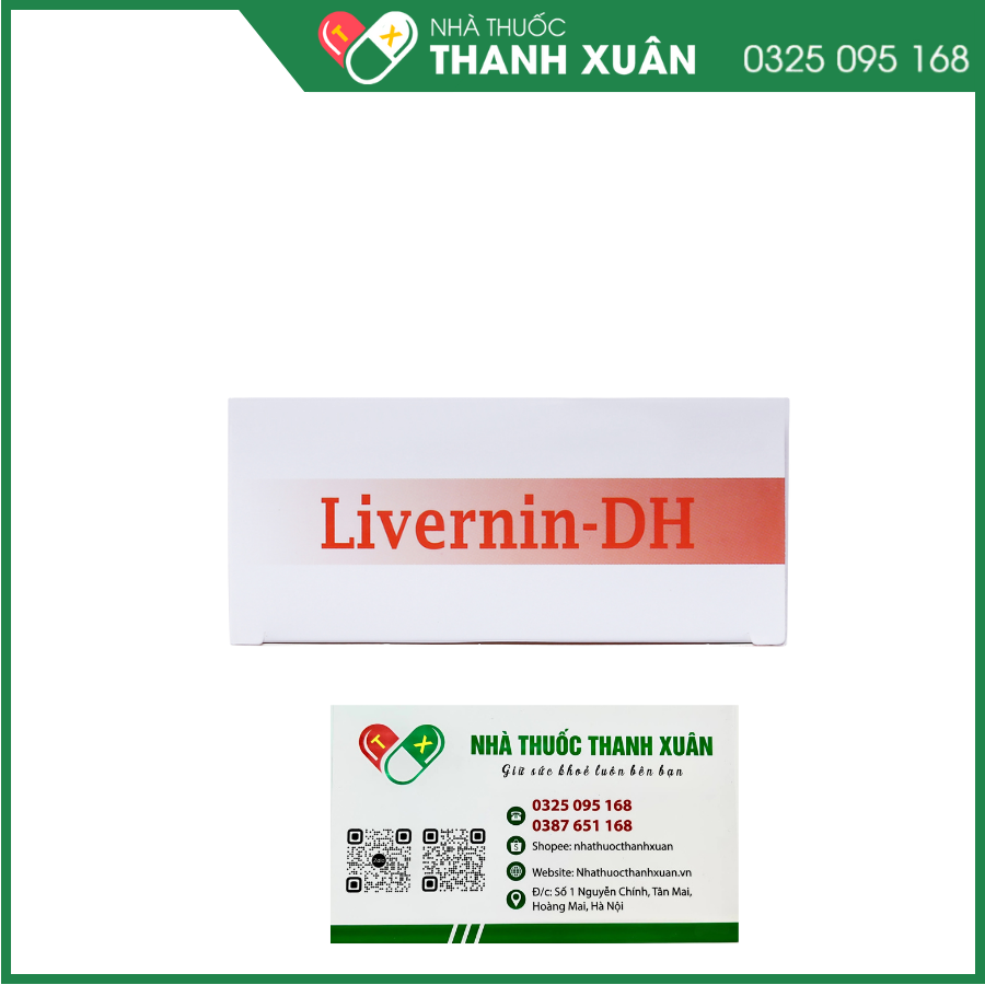 Dung dịch uống Livernin-DH 500mg/5ml hỗ trợ điều trị bệnh gan, rối loạn tiêu hóa
